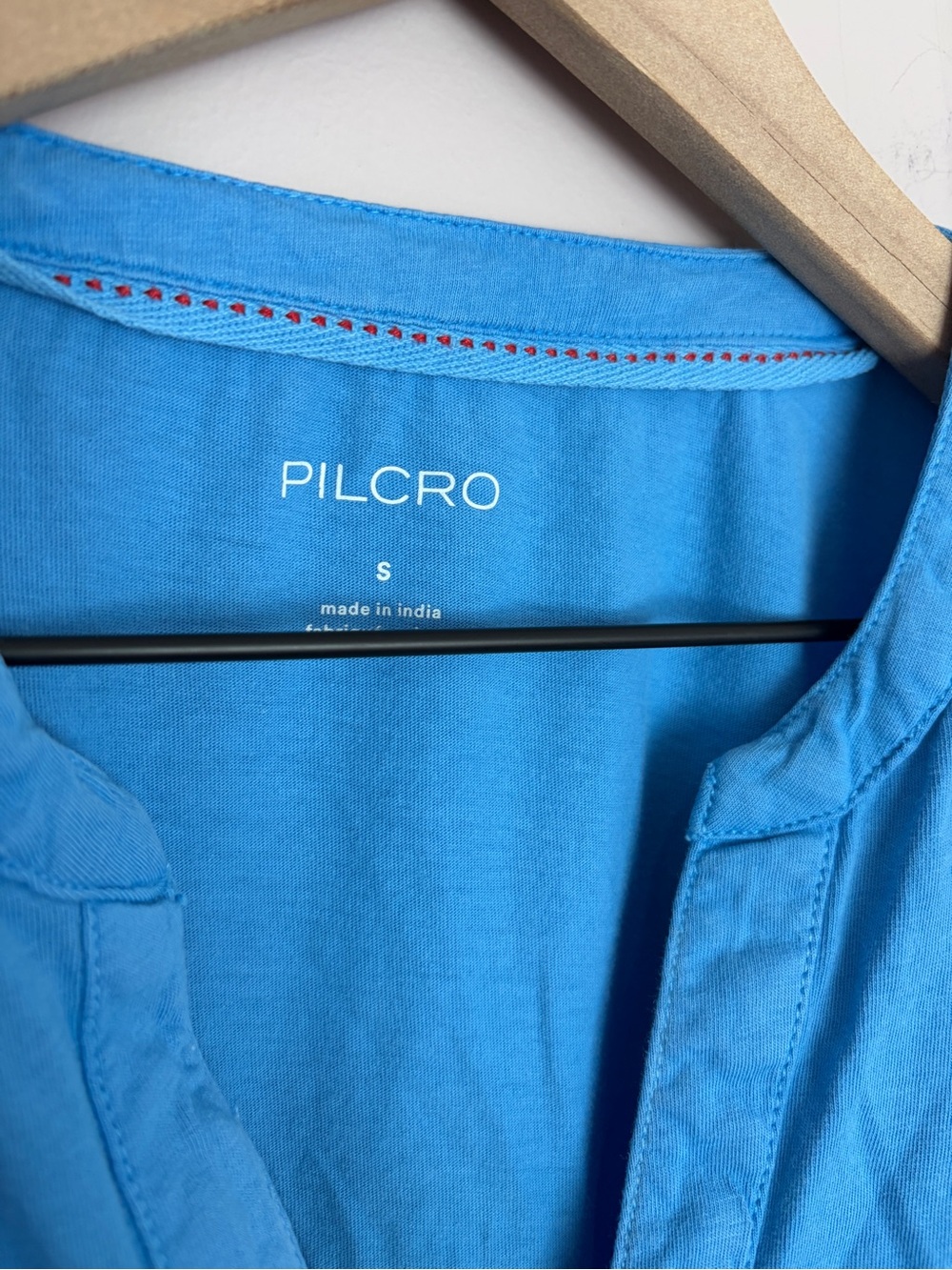 Pilcro Anthropologie Long Sleeve Gingham Babydoll Blouse Blue Small - Picture 4 of 4